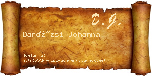 Darázsi Johanna névjegykártya