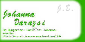 johanna darazsi business card